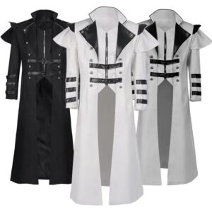 Medieval Assassin Coat - Long Pirate Split Jacket