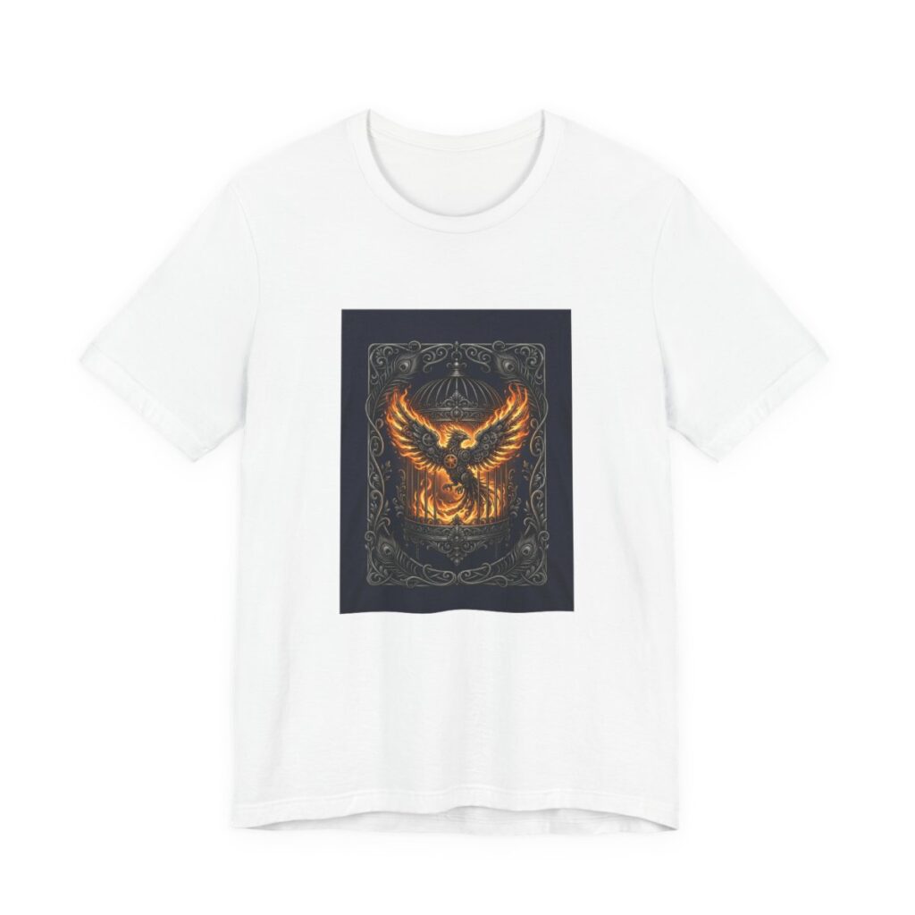 Birdcage Phoenix steampunk t-shirt artwork
