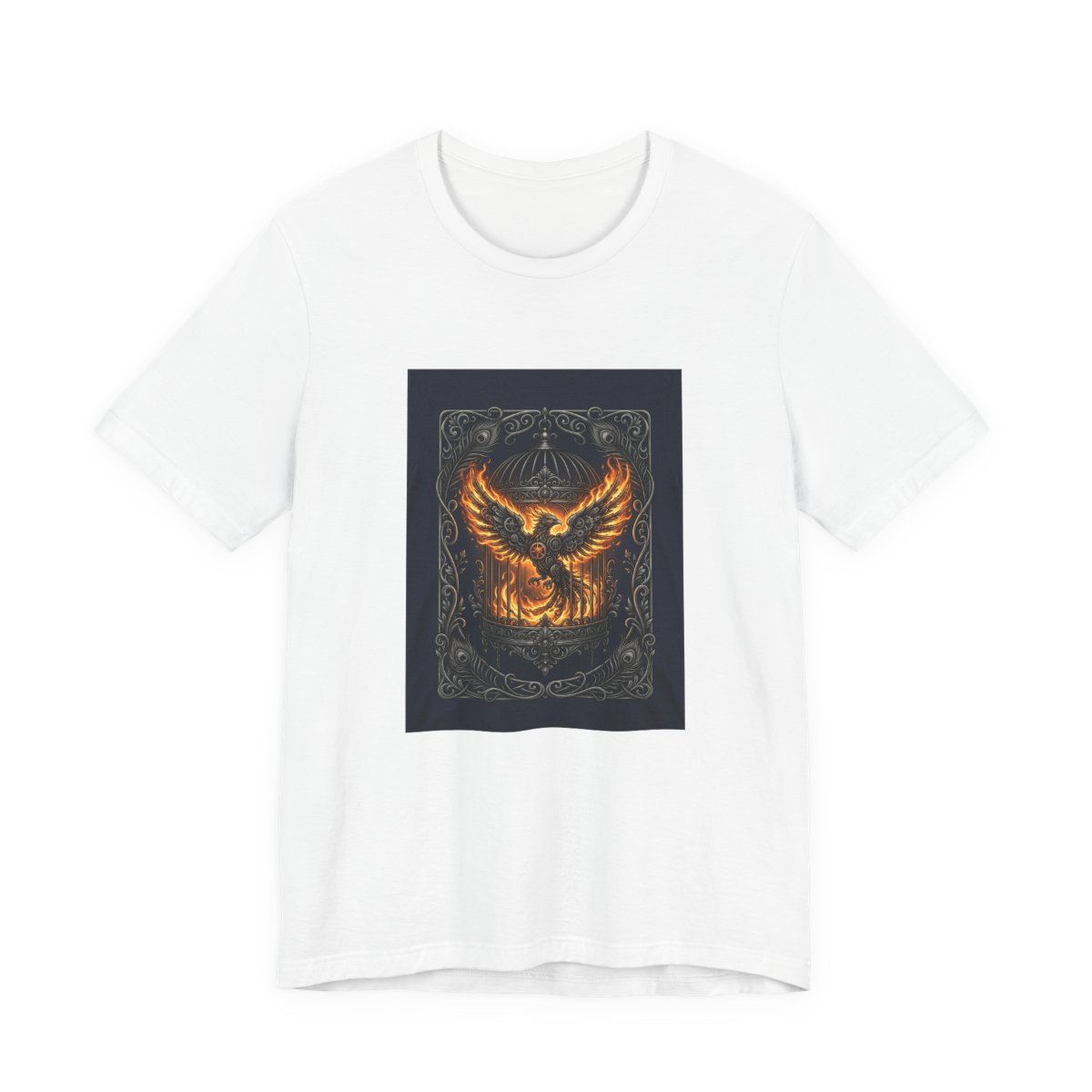 Birdcage Phoenix steampunk t-shirt artwork