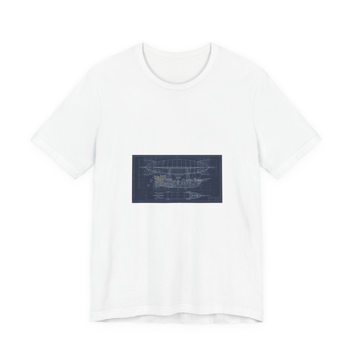 Blueprint Airship steampunk t-shirt artwork