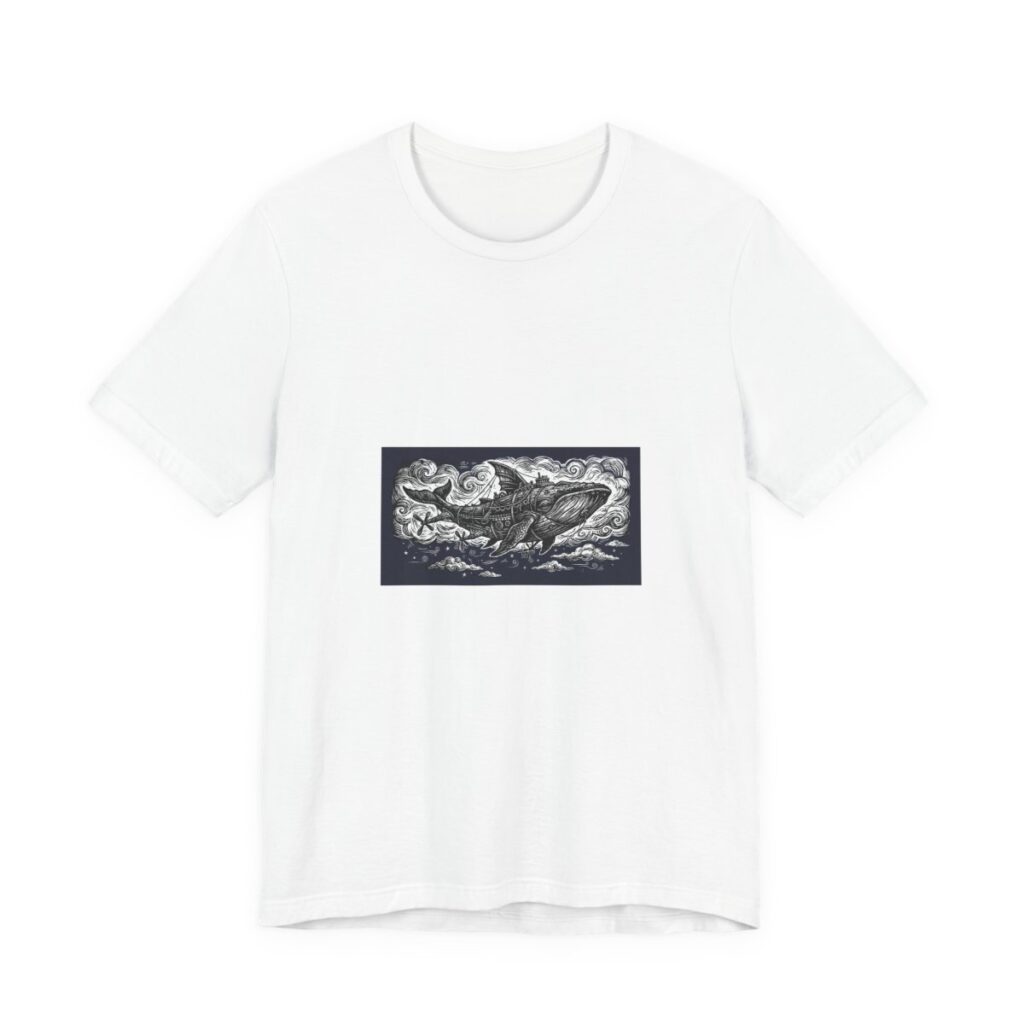 Whale Airship steampunk t-shirt artwork